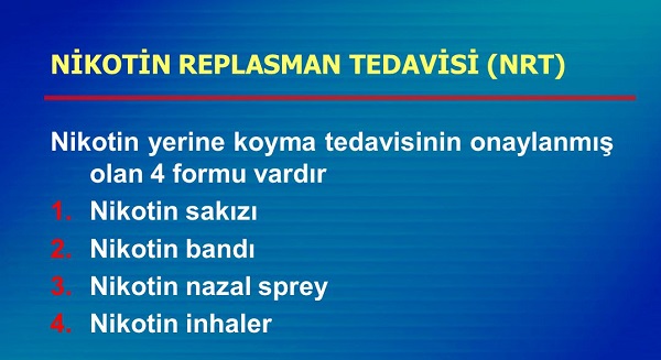 nikotin replasman tedavisi